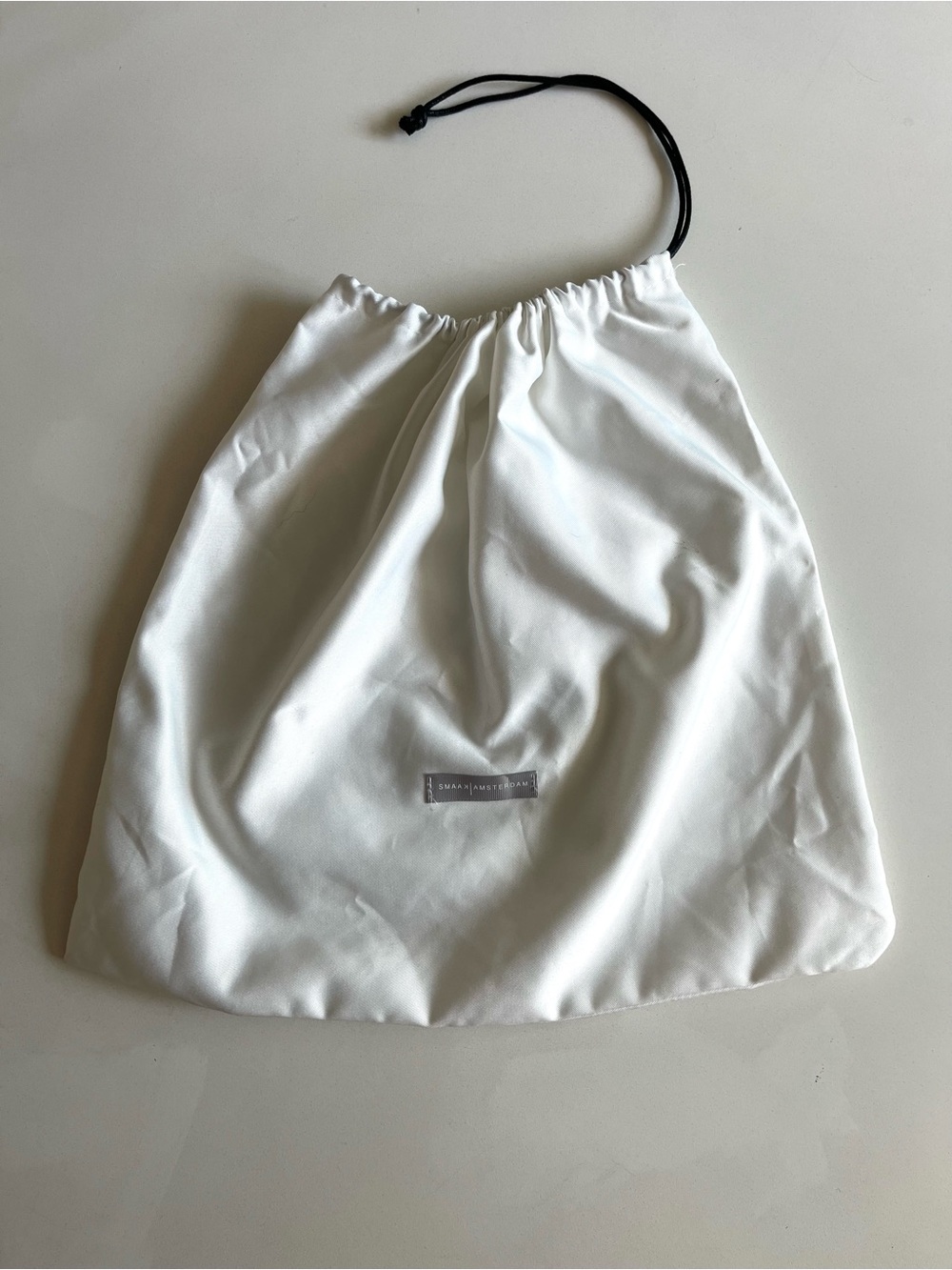SMAAK Amsterdam, White Drawstring Dust Bag